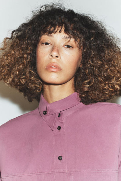 OVERSIZE HIGH-NECK SHIRT