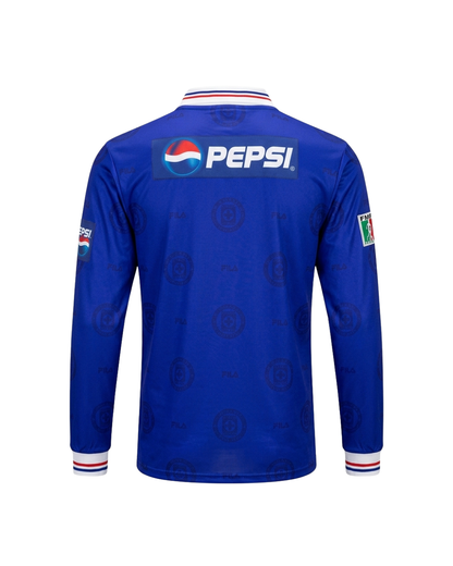Cruz Azul Home Manga Larga Camiseta 1998 - Retro