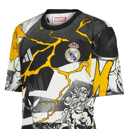 Real Madrid Warm Up Camiseta 2025/26 - x Marvel White/Negra