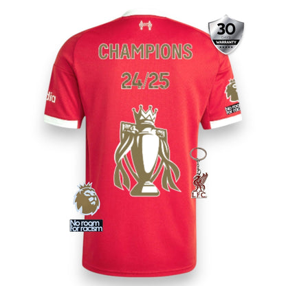 Liverpool Camiseta Local 2025/26 - CHAMPIONS 24/25 & Gold Trophy
