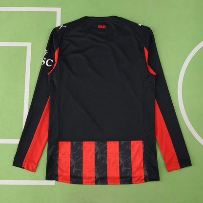 AC Milan Versión Jugador Camiseta Local 2025/26 - Manga Larga