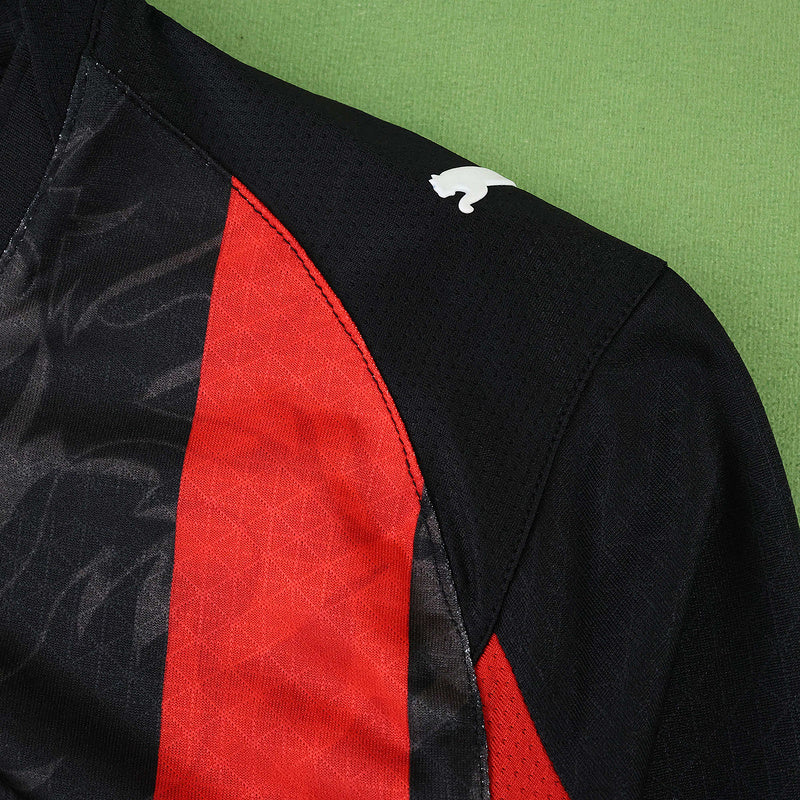 AC Milan Versión Jugador Camiseta Local 2025/26 - Manga Larga