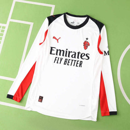 AC Milan Versión Jugador Camiseta Visitante 2025/26 - Manga Larga