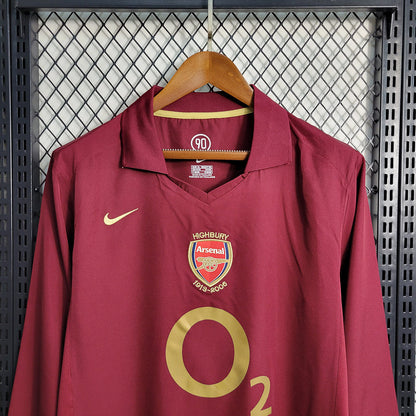 Arsenal Retro Camiseta Local 2005/06 - Manga Larga