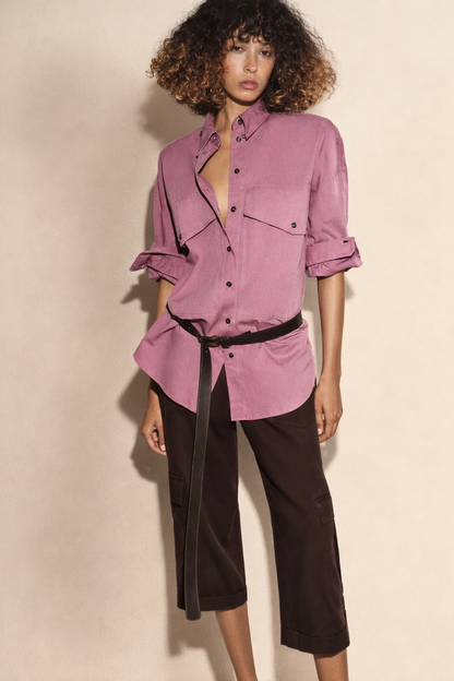 OVERSIZE HIGH-NECK SHIRT