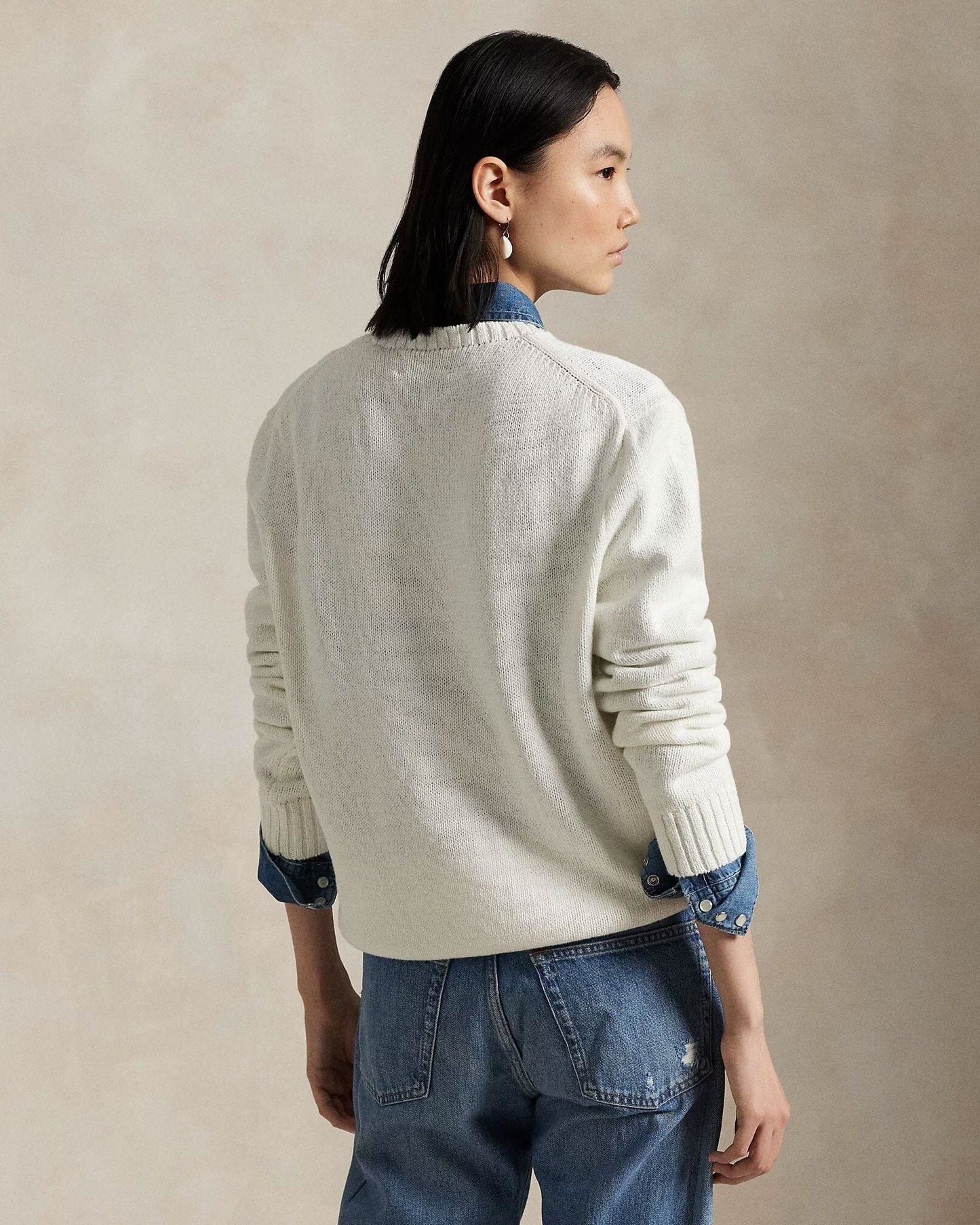 RL Polo Bear Cotton-Linen Sweater