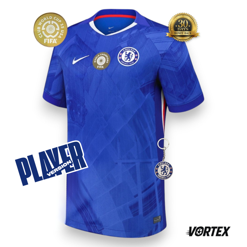 Chelsea Player con World Champions Camiseta Local 2025/26 - Versión Jugador - Patch