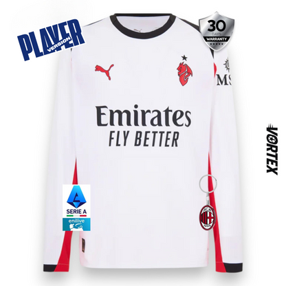 AC Milan Versión Jugador Camiseta Visitante 2025/26 - Manga Larga