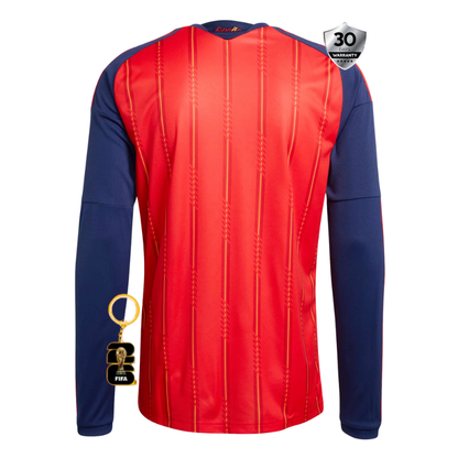 España Mundial Camiseta Local 2026 - Manga Larga - Versión Jugador